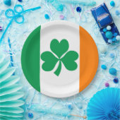 Flagge Irlands Kleeblatt Pappteller (Party)