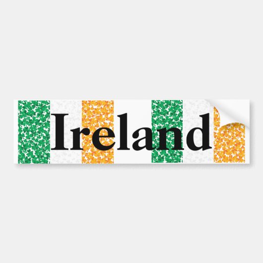 Flagge Irlands Kleeblätter Autoaufkleber (Vorne)