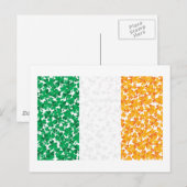 Flagge Irlands Kleeblätter Postkarte (Vorne/Hinten)