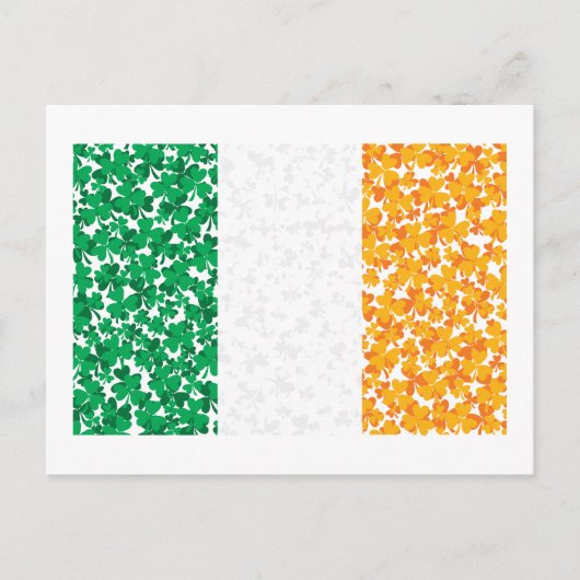 Flagge Irlands Kleeblätter Postkarte (Vorderseite)