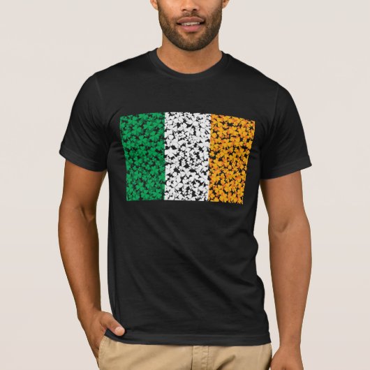 Flagge Irlands Kleeblätter T-Shirt (Vorderseite)