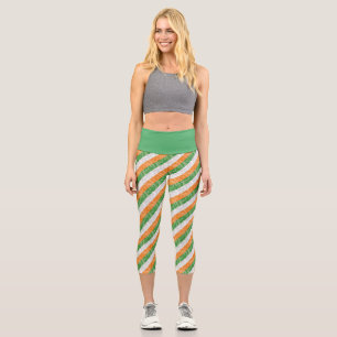Flagge Irlands mit dem Muster Capri Leggi für Klee Leggings