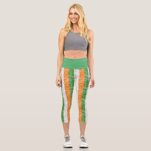 Flagge Irlands mit dem Muster Capri Leggi für Klee Leggings