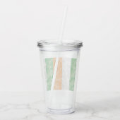 Flagge Irlands mit Kleeblättern Acryltrinkbecher (Rückseite)