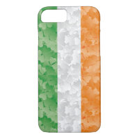 Flagge Irlands mit Kleeblättern