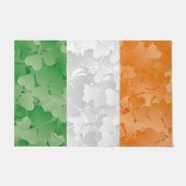 Flagge Irlands mit Kleeblättern Fußmatte (Vorderseite)