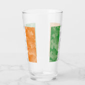 Flagge Irlands mit Kleeblättern Glas (Rechts)