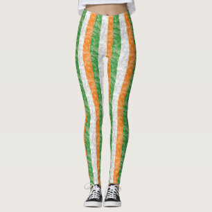 Flagge Irlands mit Kleeblättern Leggings