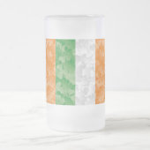 Flagge Irlands mit Kleeblättern Mattglas Bierglas (Mittel)