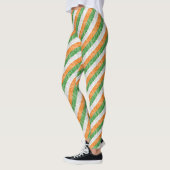Flagge Irlands mit Kleeblättern Muster Leggings (Links)
