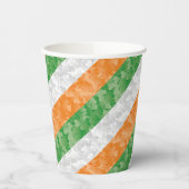 Flagge Irlands mit Kleeblättern Pappbecher (Links)