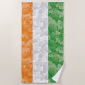 Flagge Irlands mit Kleeblättern Strandtuch (Vorderseite)