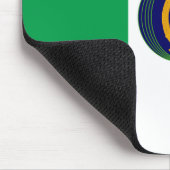 Flagge Irlands mit Wappen Mousepad (Ecke)