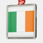 Flagge Irlands Silbernes Ornament (Links)