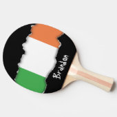 Flagge Irlands Tischtennis Schläger (Seitenansicht)