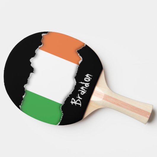 Flagge Irlands Tischtennis Schläger (Seitenansicht)