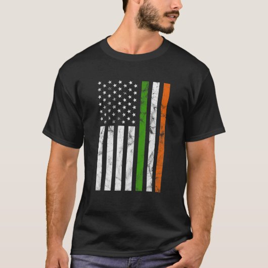 Flagge Irlands USA T-Shirt (Vorderseite)
