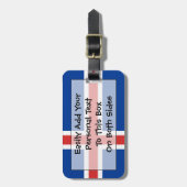 Flagge Island einfacher Identifikation persönlich Gepäckanhänger (Vorderseite vertikal)