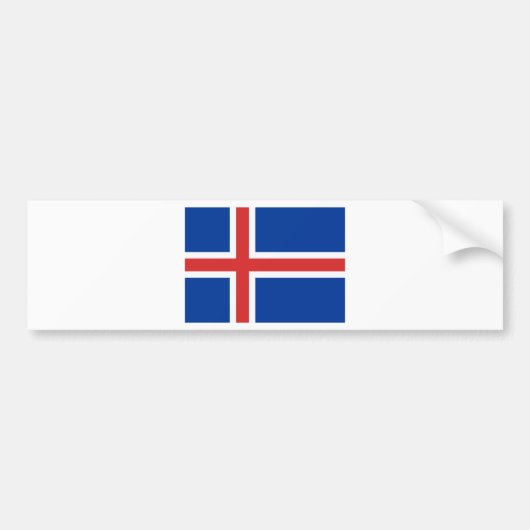 Flagge Islands Autoaufkleber (Vorne)