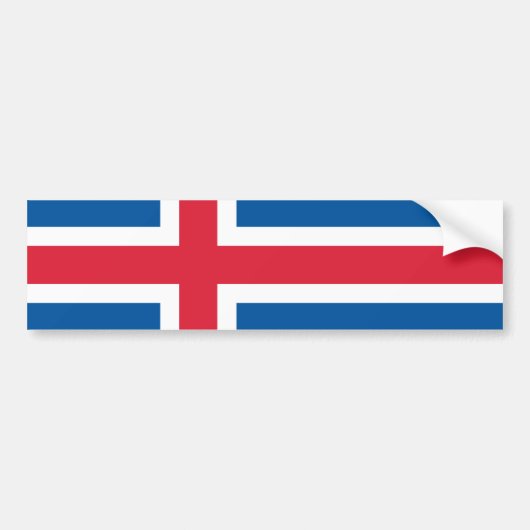 Flagge Islands Autoaufkleber (Vorne)