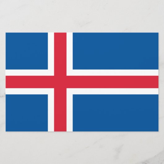 Flagge Islands Briefpapier (Vorderseite)