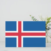 Flagge Islands Briefpapier (Stehend Vorderseite)