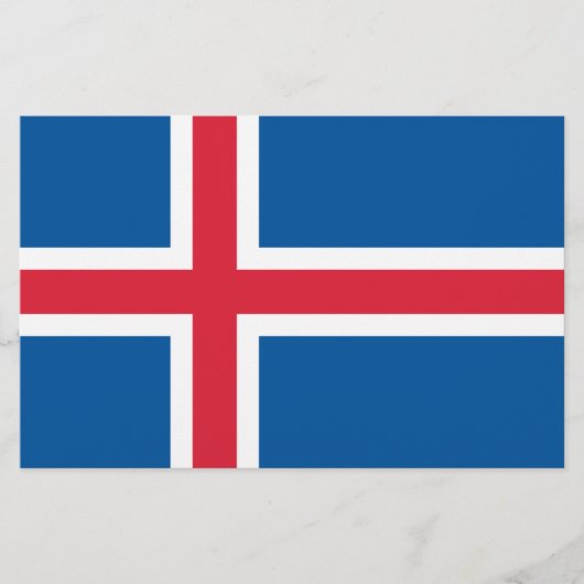 Flagge Islands Briefpapier (Vorderseite)