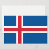 Flagge Islands Briefpapier (Vorne/Hinten)