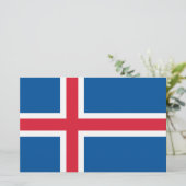 Flagge Islands Briefpapier (Stehend Vorderseite)