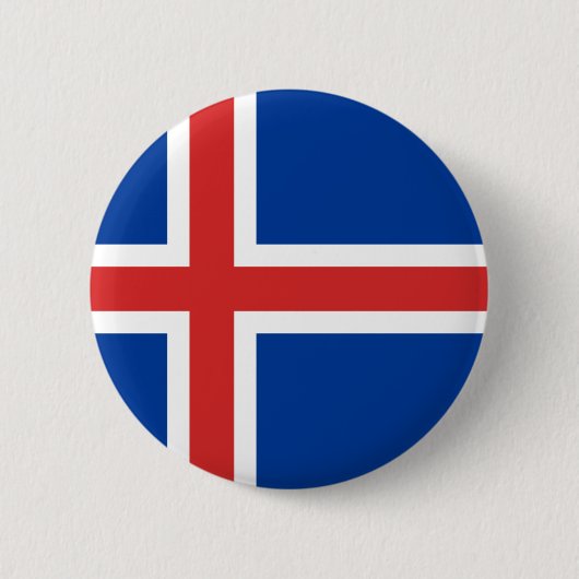 Flagge Islands Button (Vorderseite)