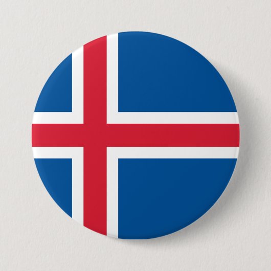 Flagge Islands Button (Vorderseite)