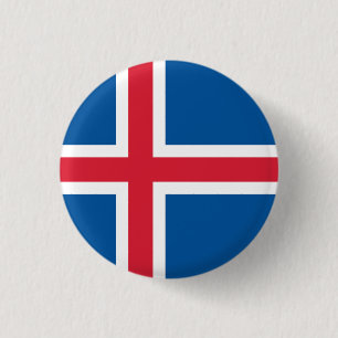 Flagge Islands Button