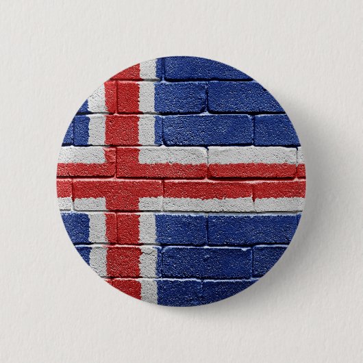 Flagge Islands Button (Vorderseite)