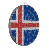 Flagge Islands Dartscheibe (Vorderseite Links)