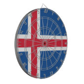 Flagge Islands Dartscheibe (Vorderseite Links)