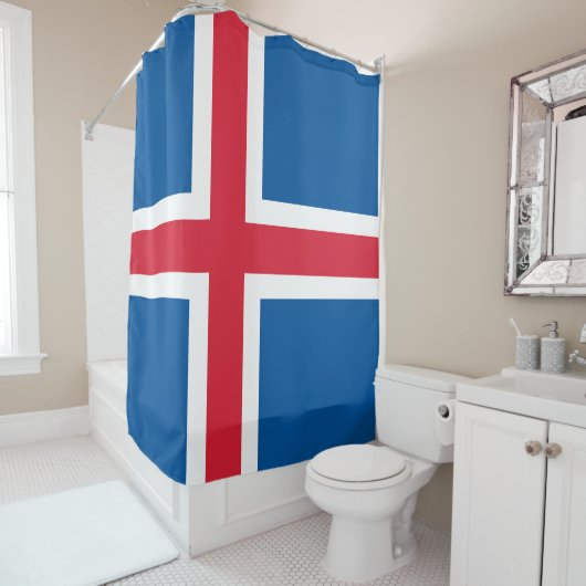 Flagge Islands Duschvorhang (Beispiel)