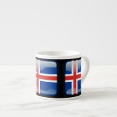 Flagge Islands Espressotasse (Vorderseite Rechts)