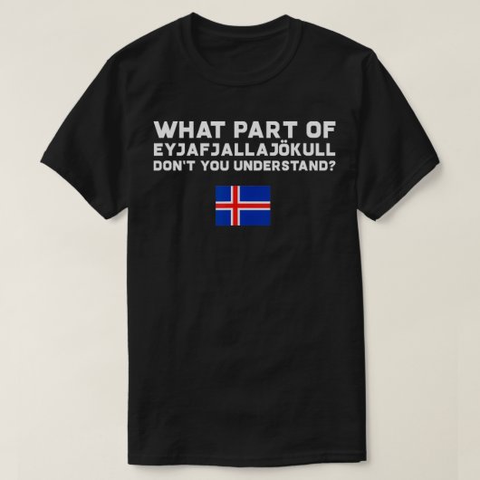Flagge Islands Eyjafjallajokull-Vulkan T-Shirt (Design vorne)