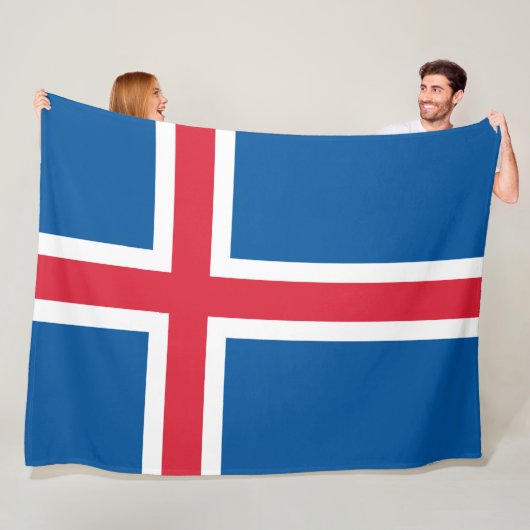 Flagge Islands Fleecedecke (Beispiel)