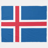 Flagge Islands Fleecedecke (Vorderseite (Horizontal))