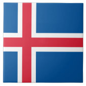 Flagge Islands Fliese (Vorderseite)