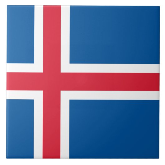 Flagge Islands Fliese (Vorderseite)