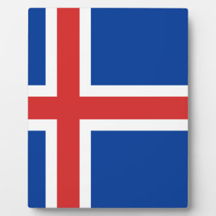 Flagge Islands Fotoplatte