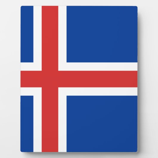 Flagge Islands Fotoplatte (Vorderseite)