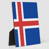 Flagge Islands Fotoplatte (Seite)
