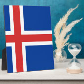 Flagge Islands Fotoplatte (Seite)