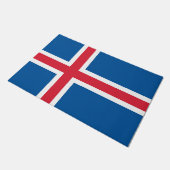 Flagge Islands Fußmatte (Schrägansicht)