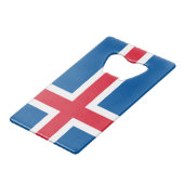 Flagge Islands Geldbeutel Flaschenöffner (Rückseite Schrägansicht)