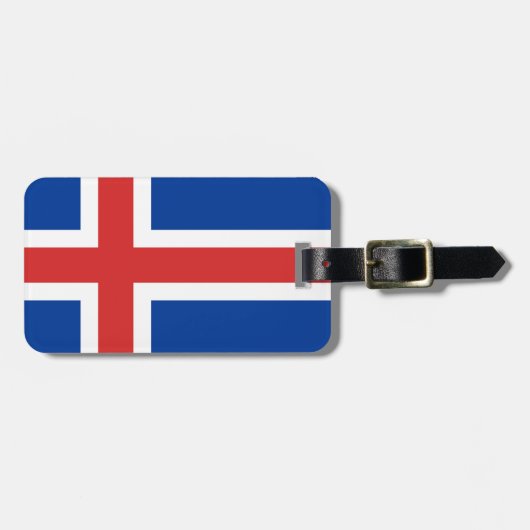 Flagge Islands Gepäckanhänger (Vorderseite horizontal)