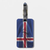 Flagge Islands Gepäckanhänger (Rückseite vertikal)
